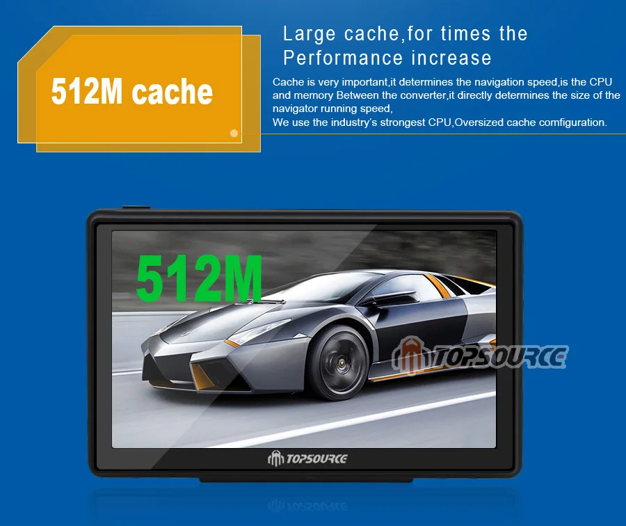TOPSOURCE " HD Автомобильный грузовик gps навигация mtk 800 МГц 8 ГБ gps для navitel/espanol/Великобритания/Европа/США/испанская карта