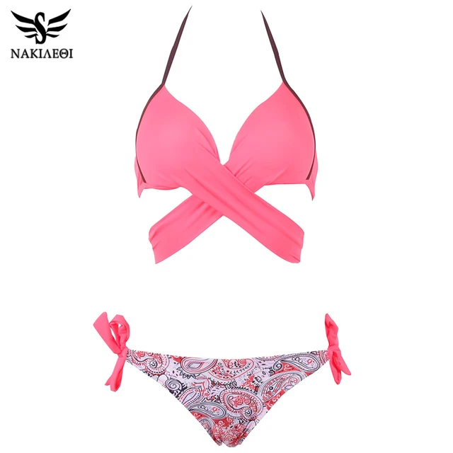 NAKIAEOI 2018 Seksowny bikini kobiety strój kąpielowy push up stroje kąpielowe Criss Cross Bandage Halter bikini Set Beach strój kąpielowy pływać nosić XXL tanie i dobre opinie Bikinis Set Nylon spandex Jednolity patchwork druk Wire Free 180073 Niska talia Pasuje do rozmiaru Weź swój normalny rozmiar NAKIAEOI 2018 Seksowny bikini kobiety strój kąpielowy push up stroje kąpielowe Criss Cross Bandage Halter bikini Set Beach strój kąpielowy pływać nosić XXL tanie i dobre opinie Bikinis Set Nylon spandex Jednolity patchwork druk Wire Free 180073 Niska talia Pasuje do rozmiaru Weź swój normalny rozmiar
