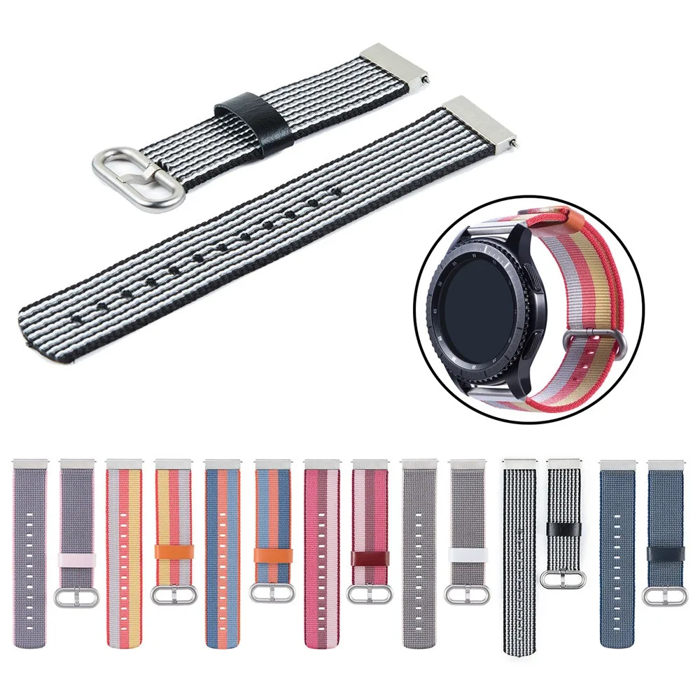 

watchband bracelet Nylon weave Band Wrist Strap 22mm For Samsung Galaxy watch 46mm/gear S3/ Gear2 montre reloj relogio clock