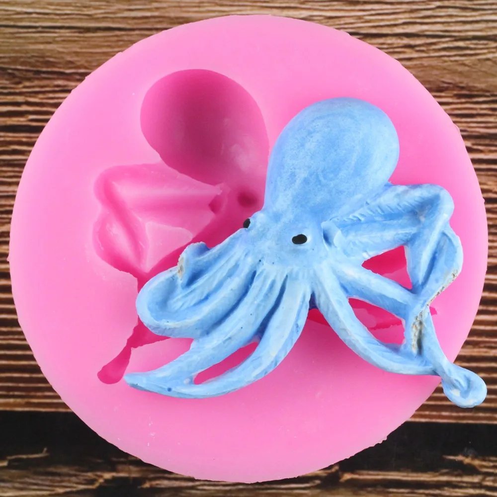 

Fondant Molds Octopus Mold Silicone Steampunk Polymer Clay Resin Fondant Octopus Baking Candy Mold