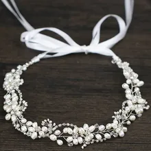 Кристальные стразы, искусственный жемчуг, повязка на голову, женская свадебная повязка на голову для невесты, подружки невесты, головной убор, аксессуары для волос JL