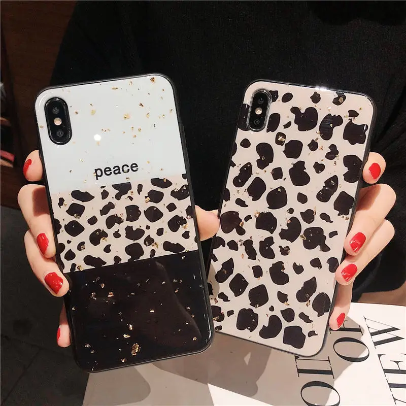 Леопардовый чехол с золотой фольгой для OPPO A9 A5 2020 A8 A91 R17 Pro Reno 2Z 10X Zoom F9 A79 A73 A7 F11 A3S