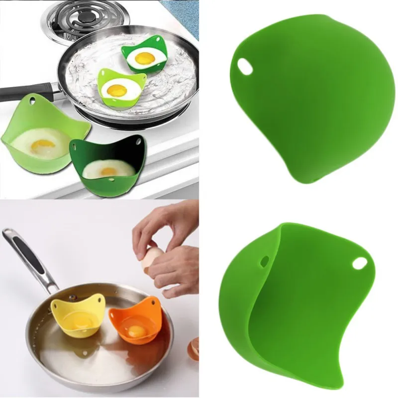 

Silicone Nontoxic Egg Poacher Tray Fried Cooker Boiler Food-safe Kitchen Egg Cooking Tools
