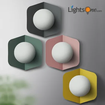 

Nordic creative Macaron wall lamp simple modern living room staircase aisle bedroom bedside wall light