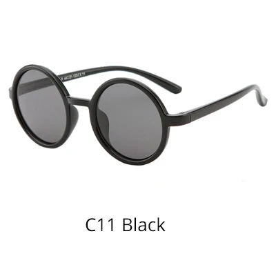 Ralferty/ Новые поляризованные солнцезащитные очки для детей, мальчиков и девочек, модные круглые солнцезащитные очки для младенцев, UV400 очки, детские оттенки K8232 - Цвет линз: Black