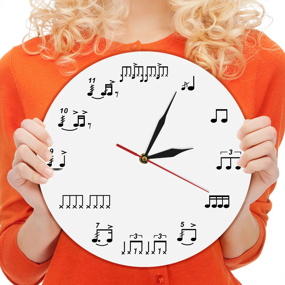 relogio musical notas musicais de relógio de parede para música criativa moderna