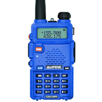 Baofeng UV-5R двухстороннее радио мини портативный 5 Вт двухдиапазонный УКВ рация UV5R 128CH FM трансивер охотничий радиосканер - Цвет: Blue