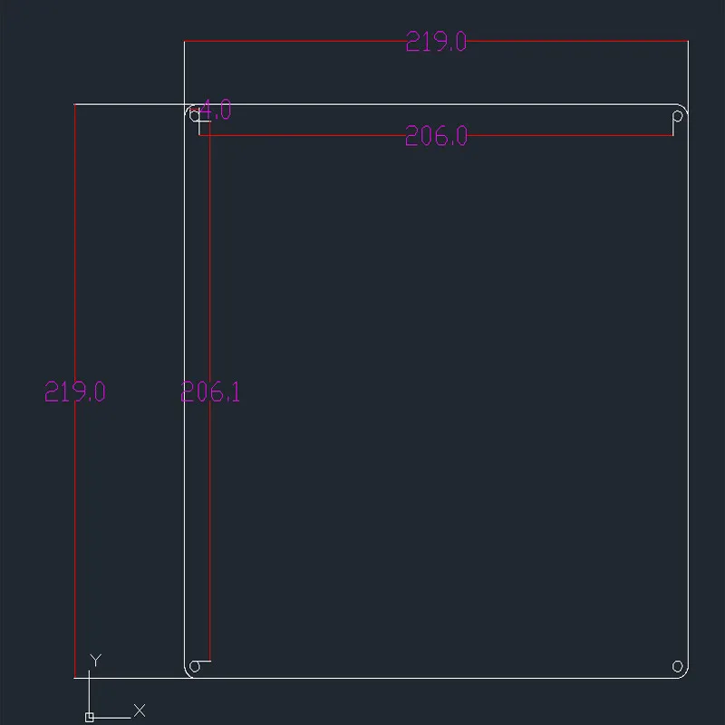 Placa de Alumínio da Construção da Impressora 3d para Prusa 3mm de Espessura para Mk2a Cama Aquecida Mk2b Wanhao Anet a8 Impressora 3d Preto 219x219mm i3 220mm 6 impressora 3d para prusa i3 220mm cama