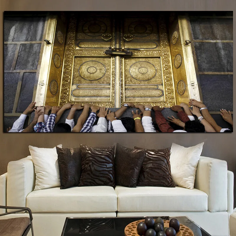 HD Print Hajj Pilgrimage to Mecca Islamic Sacred Shrines Religious Poster on Canvas Wall Painting for Living Room Sofa Cuadros