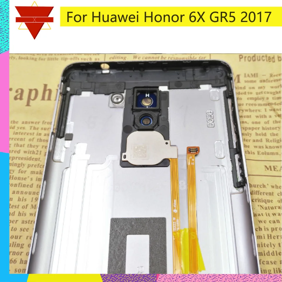 Для Huawei Honor 6X Задняя крышка батареи задняя дверь корпус чехол для GR5 BLL-L23 с сенсорным датчиком ID боковые кнопки объектив камеры