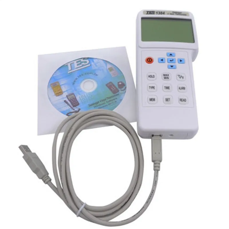 TES 1384 4 входных термометра Datalogger K J E T R S N L U B C типов|k type|type ktype k thermometer |