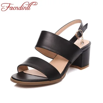 

2018 Korean fashion women platform shoes full leather gladiator woman sandals summer hollow out ladies summer beach dress shoes