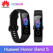 Бренд Honor band 5 датчик кислорода в крови AMOLED цветной экран водонепроницаемый Интеллектуальный спортивный браслет