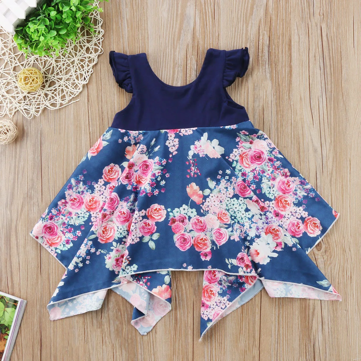 Cute Flower Baby Girl Floral Dress Kid Party Wedding Pageant Formal