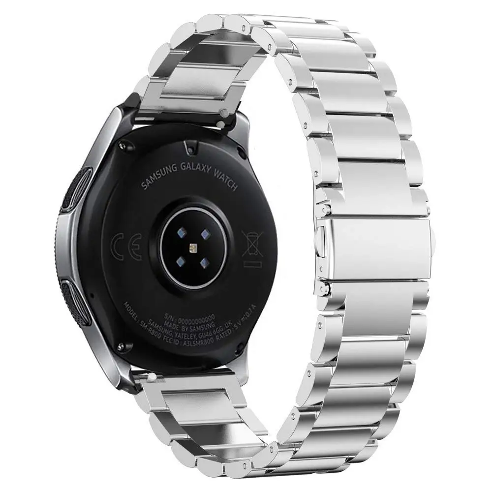 Нержавеющая сталь премиум класса ремешок+ ссылка для снятия samsung Galaxy часы 46 мм Шестерни S3 ремешок на запястье браслет серебристый, черный