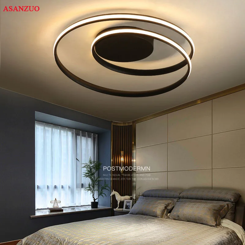 Us 54 08 48 Off Modern Ceiling Lights Led Lamp For Living Room Bedroom Study Room White Black Color Surface Mounted Ceiling Lamp Deco Ac85 265v In