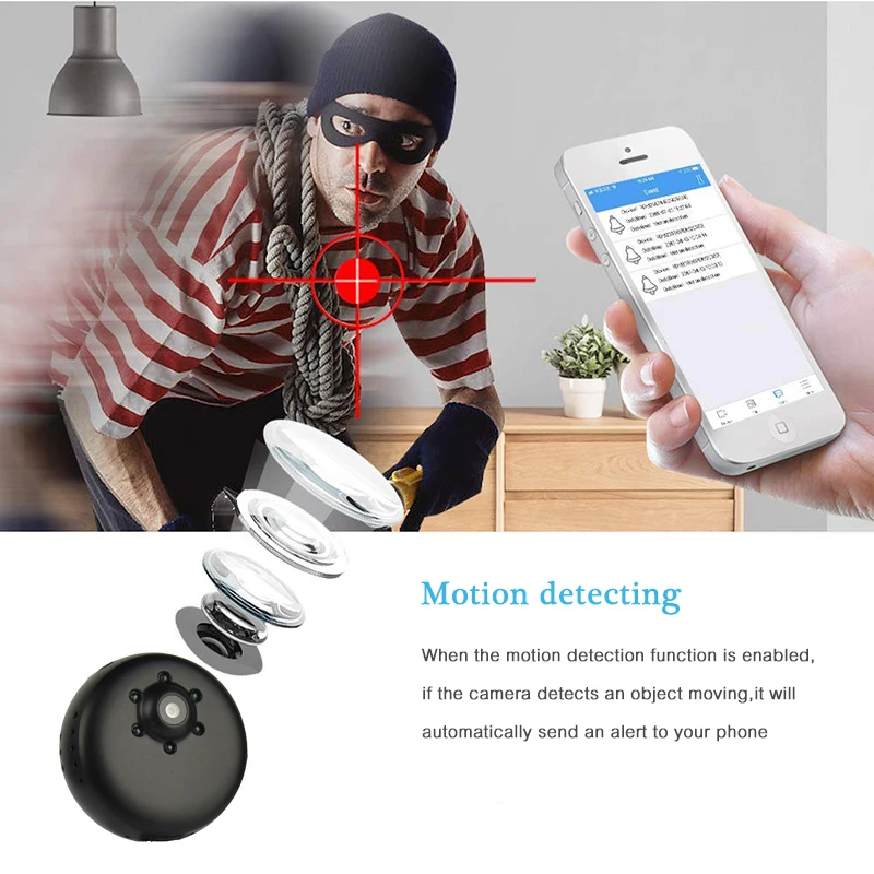 MEICHUN Mini Wifi Camera IP Wireless Home Security Small CCTV Infrared Night Vision Body Motion Detection Voice Video Recorder