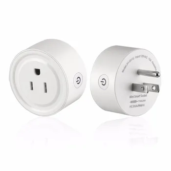 

2pcs Round Shape Mini Smart Socket Wireless WiFi Power Plug APP Remote Control Timing Switch Socket for Home Automation System