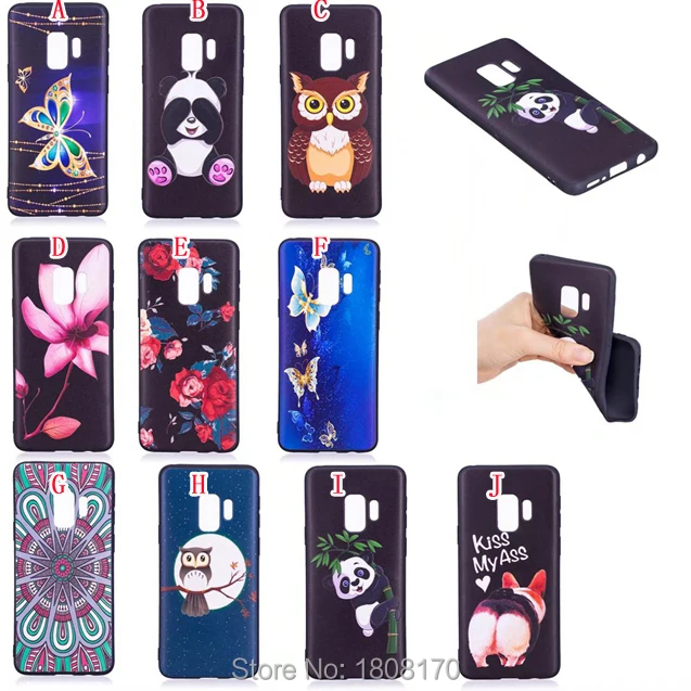 C-Ku Emboss Butterfly TPU Soft Case For Samsung Galaxy S9 Plus Xiaomi Mix2 Redmi 5A Mandala Flower Panda Owl Phone Cover 100pcs