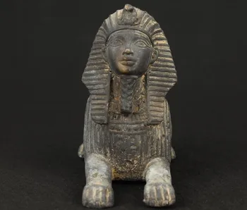 

shunshun00355@+++Amazing Asian Old Bronze Collectable Hand Carved Pharaoh Ornament Statue Figure