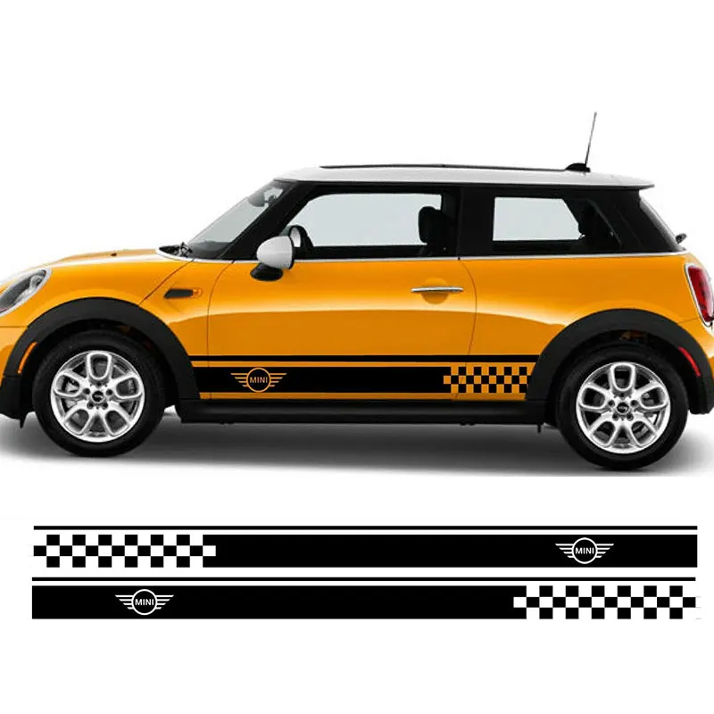 

2pcs for Mini Cooper S Side Car Stripes Vinyl Graphics Decal Sticker da4-0020