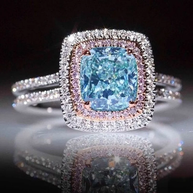 

Fashion Exquisite Silber Natural Opal Birthstone Bride Princess Wedding Engagement Strange Ring Size 6 7 8 9 10