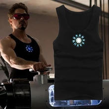 Мужской жилет для Железный человек Тони Старк Косплэй световой жилет футболка костюм