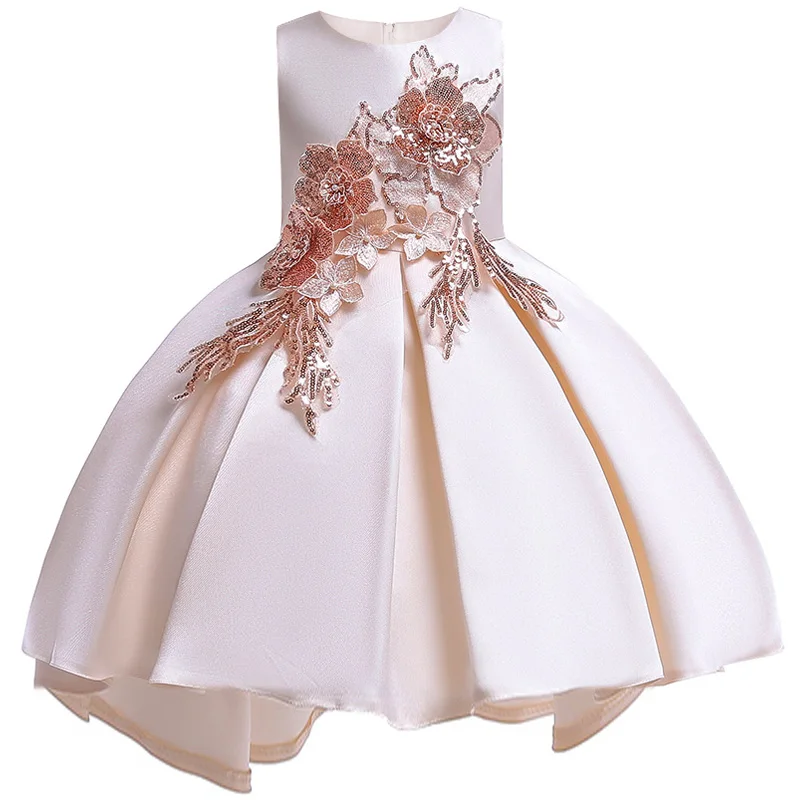 Элегантное платье для девочек, детское праздничное платье для первого причастия для девочек детская одежда для свадебного торжества костюм-пачка для малышей, T5080