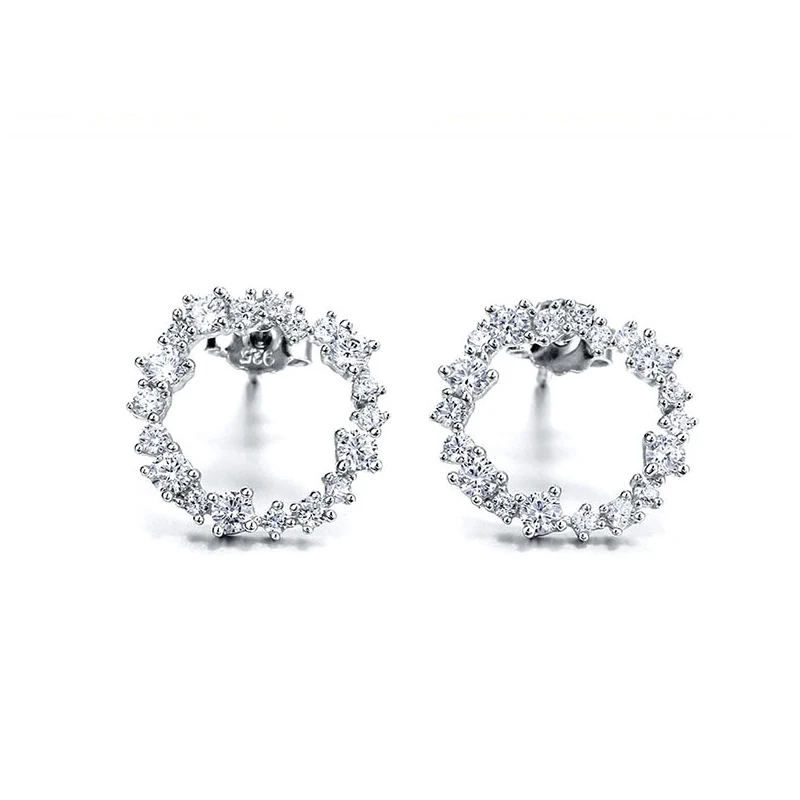 Легенда о синее море Имитация diamonds стерлингового серебра 925 серьги для женщин