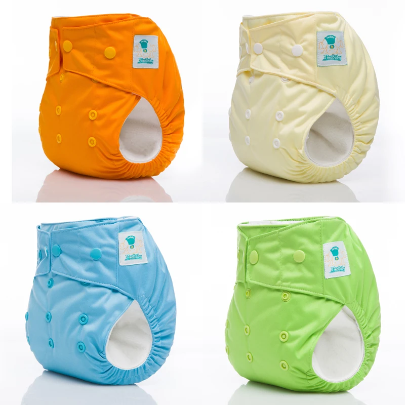 JinoBaby Newborn Nappy Diapers Reusable Aio Cloth Diapers Fits for