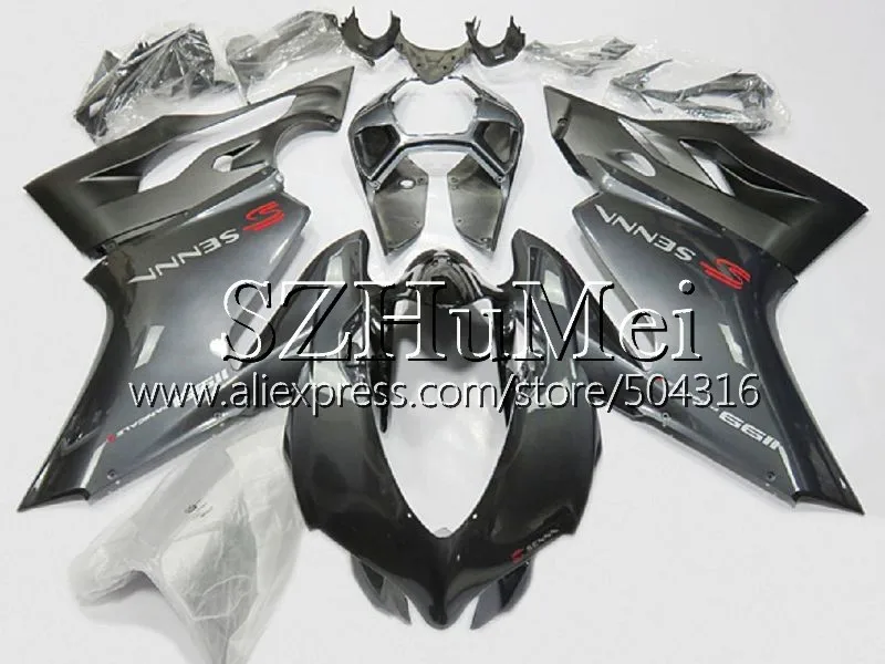 Впрыска для DUCATI 899R 1199R 899 899 S R матовый черный 94SH2 1199 12 13 14 15 16 1199 S 2012 2013 обтекатели комплект - Цвет: No.  7 Silver grey
