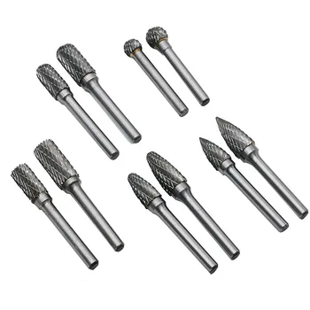 

5Pcs / Set Carbide Tungsten Steel Grinding Head 6x10 6x12mm Rotary Boring Cutter Woodworking Wood Carving Carving Knife