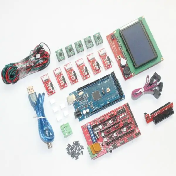 CNC 3D Printer Kit for Arduino Mega 2560 R3 + RAMPS 1.4 Controller + LCD 12864 + 6 Limit Switch Endstop + 5 A4988 Stepper Driver