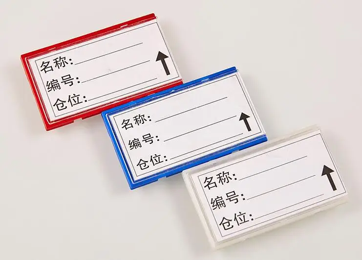 Label Tag Plastic Warehouse Storage Metal Shelf Card Frame Sign Name Card Holders Soft