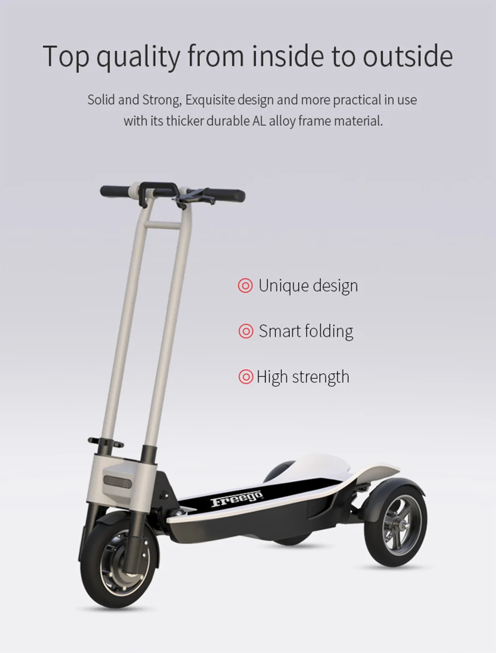Discount Freego ES - 10T Electric Scooters 10 inch Two-Wheels Shockproof Folding Electric Scooter 2.6Ah Battery with EU UK PLUG 2 Discount Freego ES - 10T Electric Scooters 10 inch Two-Wheels Shockproof Folding Electric Scooter 2.6Ah Battery with EU UK PLUG 2