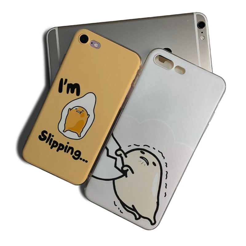 

IMIDO Lovely Gudetama Egg TPU Cover Case For Iphone 7 8 7PLUS 8PLUS X XS XR XSMAX 5 5S SE 6 6S 6PLUS 6S PLUS