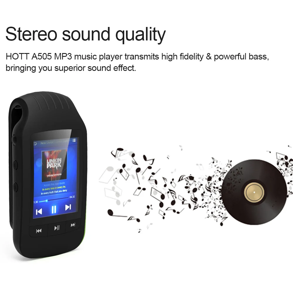 HOTT 1037 Bluetooth MP3 плеер 8 Гб клип MP3 музыкальный плеер портативный спортивный шагомер FM радио SD карта 1,8 дюймов экран MP3