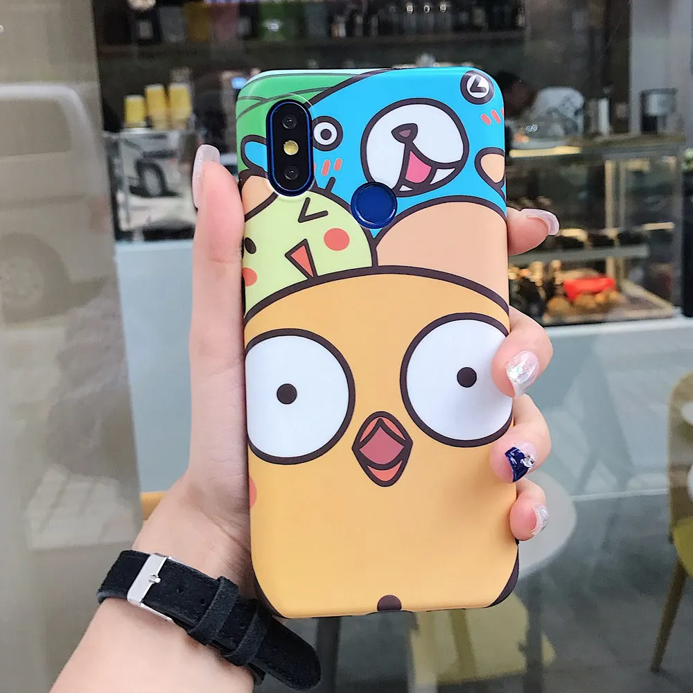 

Cartoon Bear Phone Case For Xiaomi Redmi Note 5 Pro Case Matte Cute Chicken Soft Silicone Back Cover For Xiaomi Mi 8 Mi A2 Case