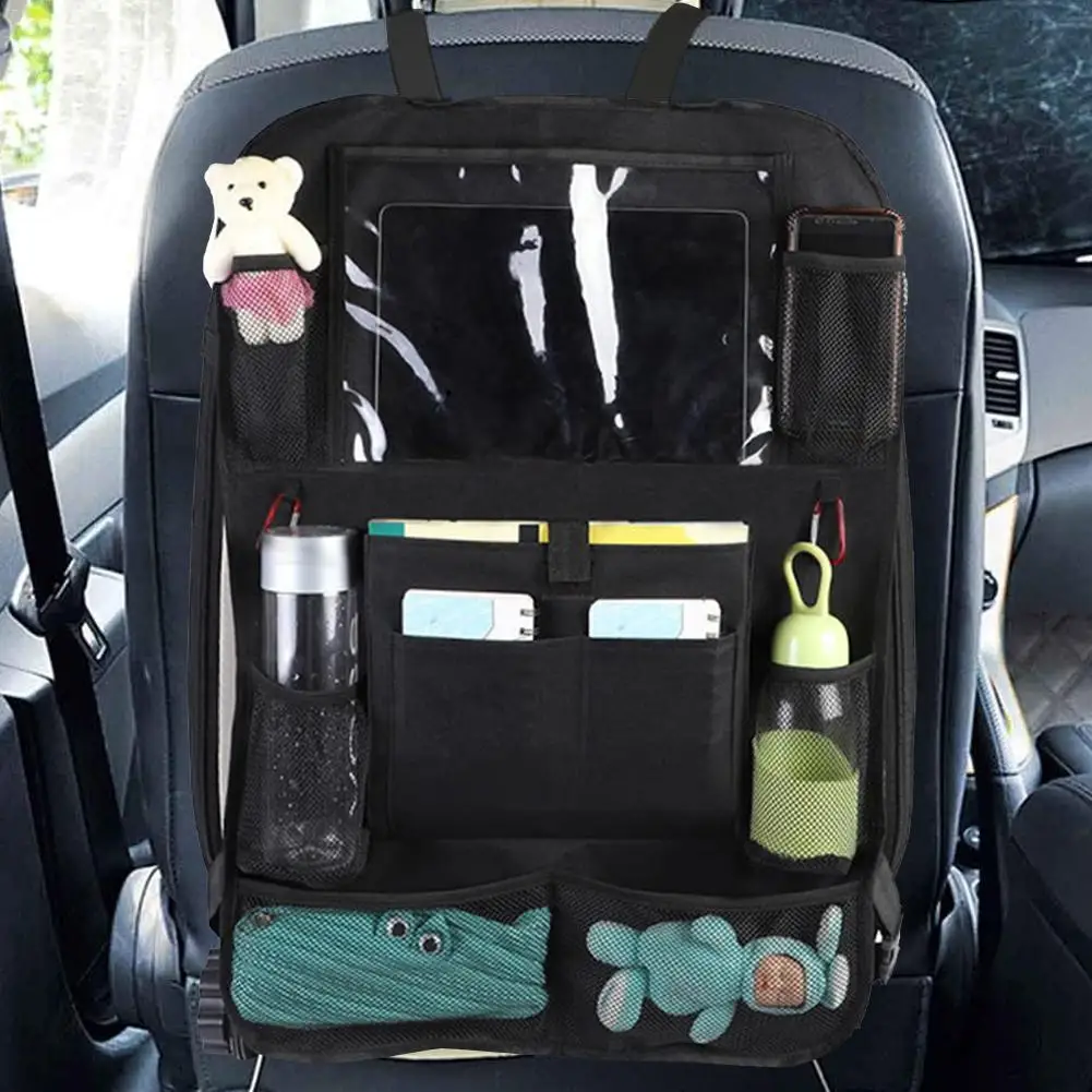 Multi-Purpose Car seat Protection Bag Drink Holder Car Back seat Storage Bag-Thermal Insulation Suitable for Vehicles Anti-Kick pad Tissue Box