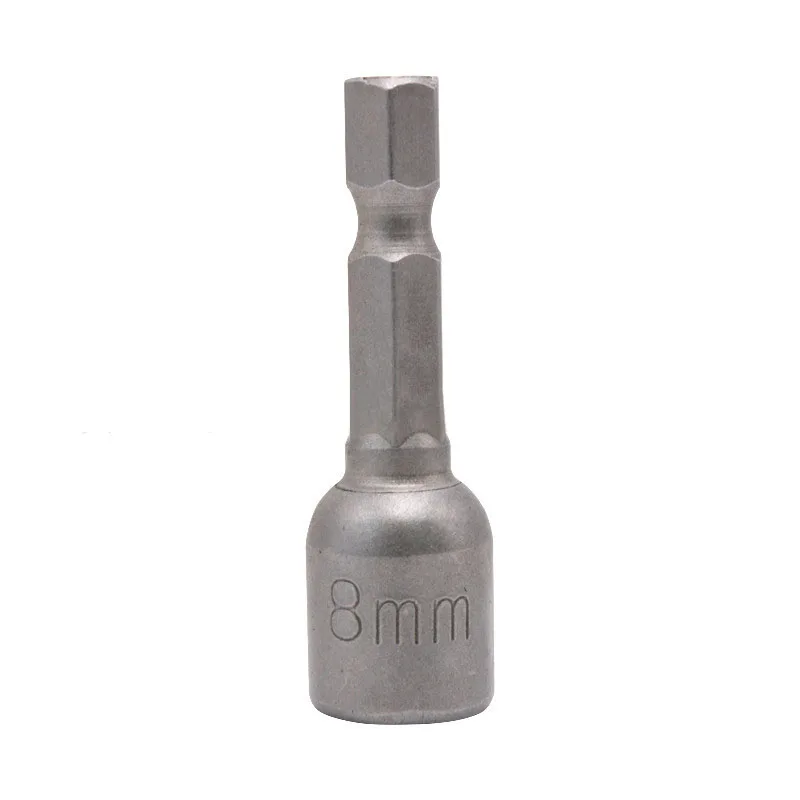 

10pcs Magnetic Nut Driver Setter Set 8mm 5/16inches Socket Adapter Hex Drill Bits Workshop Equipment Hand Tools