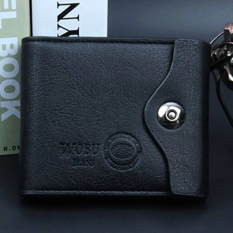 

Fashion Men PU Leather Bifold Credit ID Card Holder Coin Purse Money Pouch Wallet Luxury Handbags Women Bags Designer