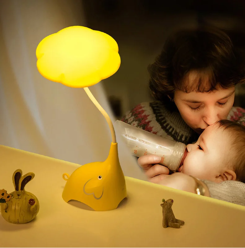 

Cute LED Table Lamps Luminaire Touch Switch Study Desk Lamp Children Student Reading Book USB Rechargeable Bedside Lamps