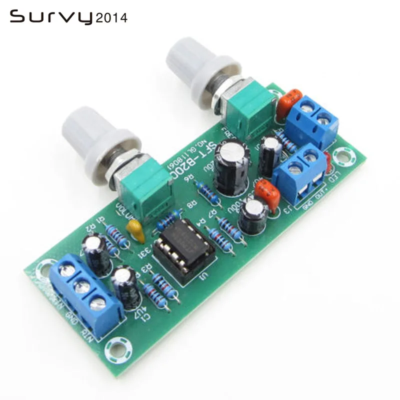 DC 12 V 24 V المنخفضة تمرير مرشح NE5532 باس لهجة مضخم قبل مكبر للصوت Preamp و مجلس تمرير منخفض تصفية دبا