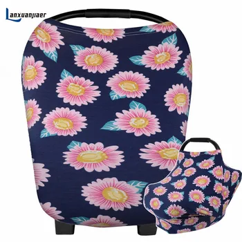 

Lanxuanjiaer multifunction nursing cover printed sunflower cotton fashion Breast Feeding stroller Shopping Cart High Chair Cover