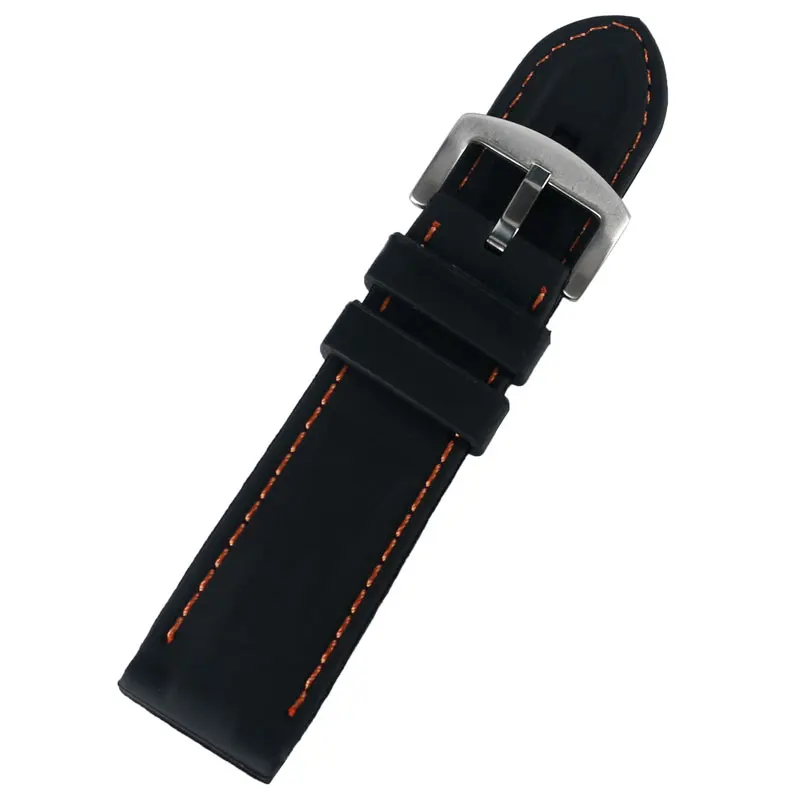 Черные Мягкие силиконовые спортивные часы на резиновом ремешке ремешок для