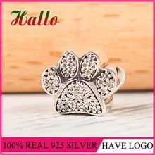 Украшения из серебра 925 пробы амулет лапа Бусины Подходят Браслет argent 925 бусины для изготовления ювелирных изделий Серебро 925 ювелирные изделия