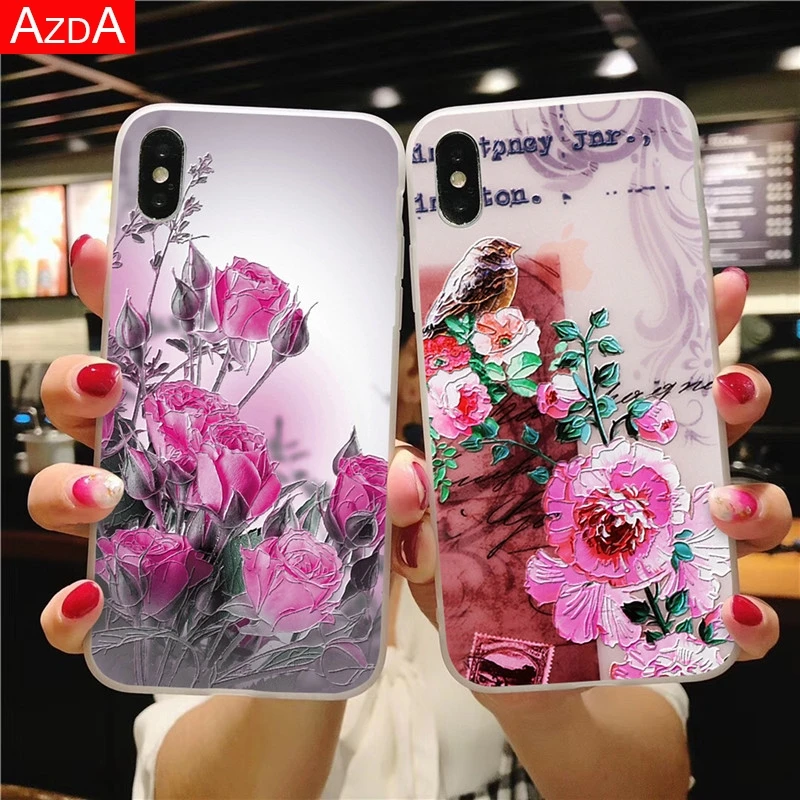 

Embossed Flower TPU Case For Xiaomi Mi 8 9 A1 A2 Lite F1 Fundas For Redmi 4X 4A 5 Plus 6A S2 Note 7 3 4X 5A 5 6 Pro Matte Cover