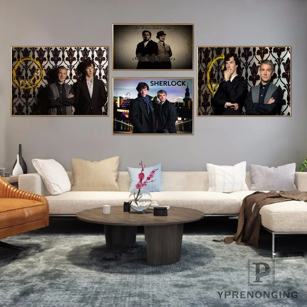 

Custom Sherlock Holmes Home Decor Canvas Printing Silk Fabric Print Wall Poster No Frame 180317@85