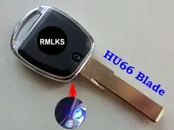 RMLKS ключ замена корпуса авто с света транспондера ключеник Бланк крышка подходит для автомобилей Passat чип ключ Unvut HU66 лезвие
