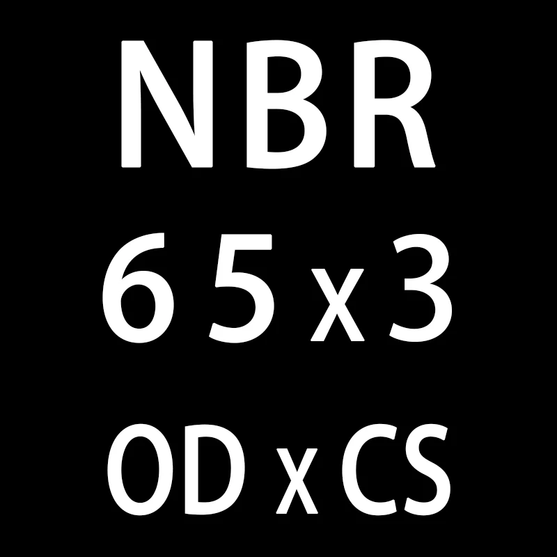 10 шт./лот резиновое кольцо NBR уплотнительное кольцо CS: 3 мм OD51/54/55/56/57/58/60/65/68/70*3 мм уплотнительное кольцо уплотнения Нитриловый прокладки масло кольца шайба - Цвет: OD65mm